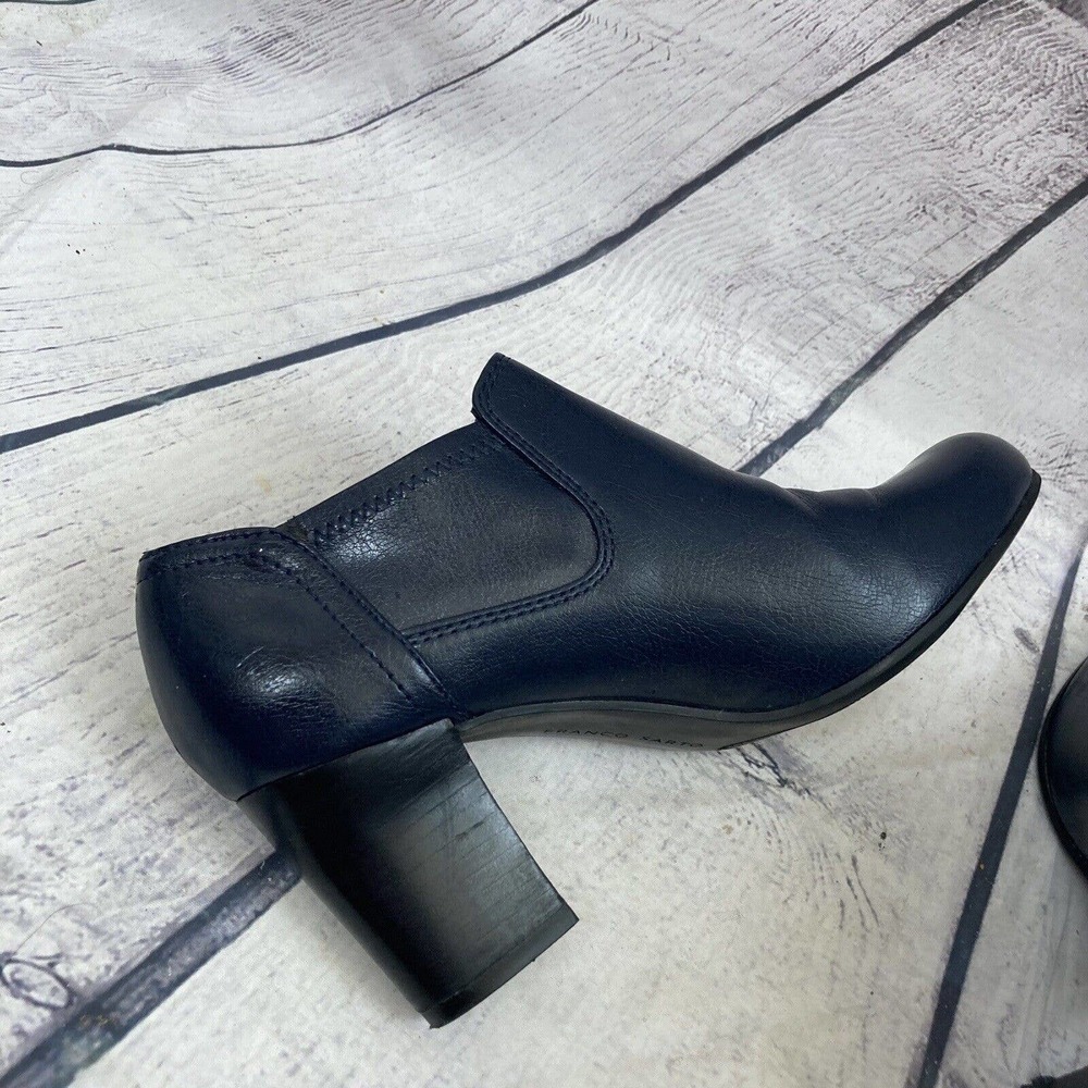 Franco Sarto Boots Womens 7M Rapport Blue Ankle Bootie Block Heel‎ Buckle - Picture 5 of 11